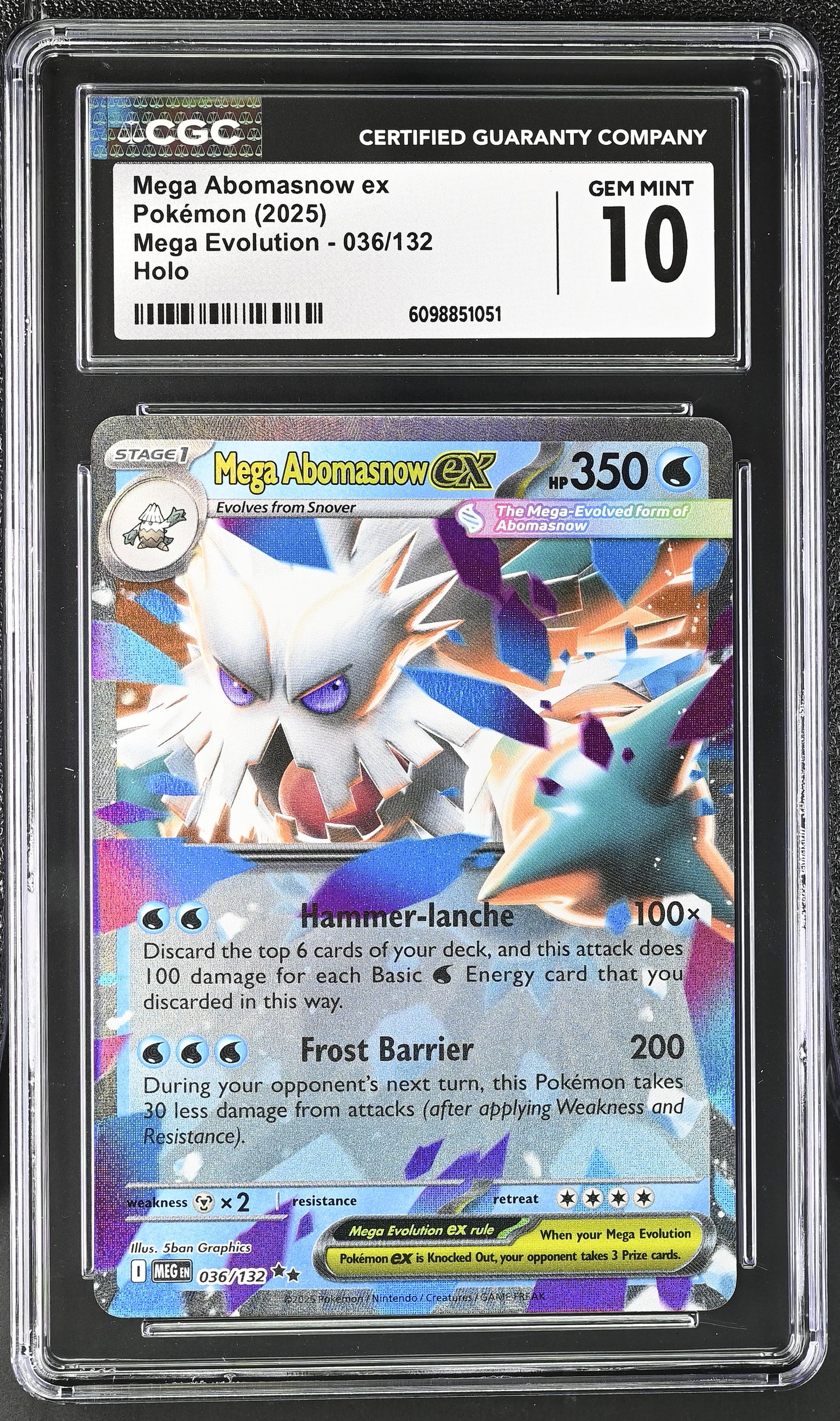 CGC GEM MINT 10 - Mega Abomasnow ex - 036/132