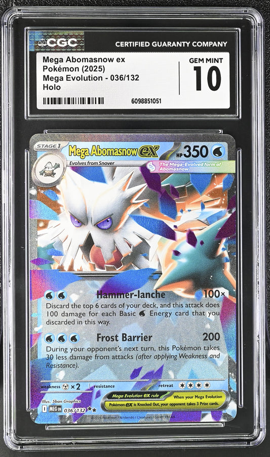 CGC GEM MINT 10 - Mega Abomasnow ex - 036/132