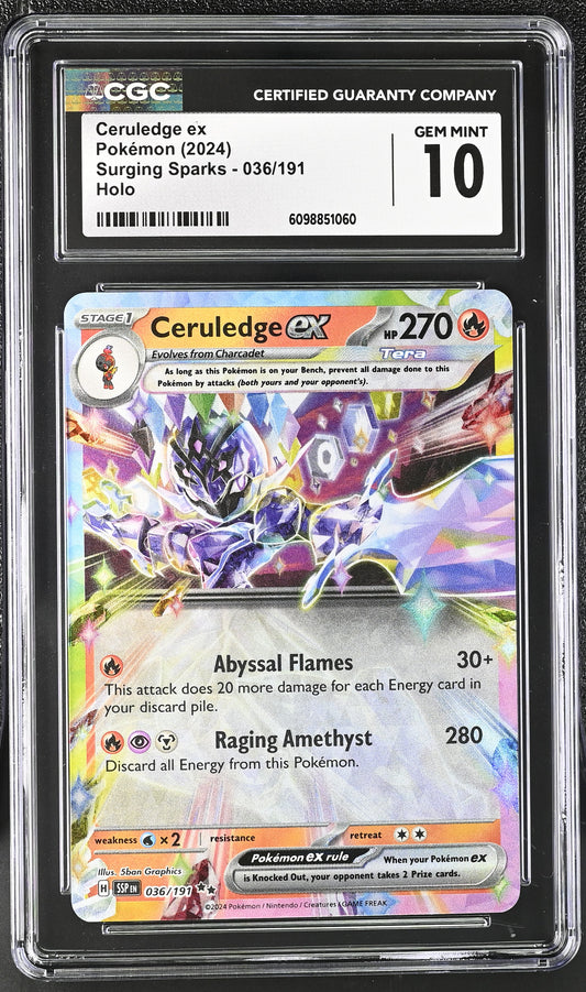 CGC GEM MINT 10 - Ceruledge ex - 036/191