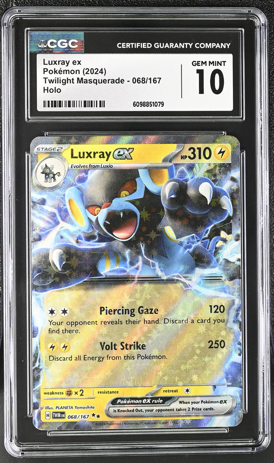 CGC GEM MINT 10 - Luxray ex - 068/167