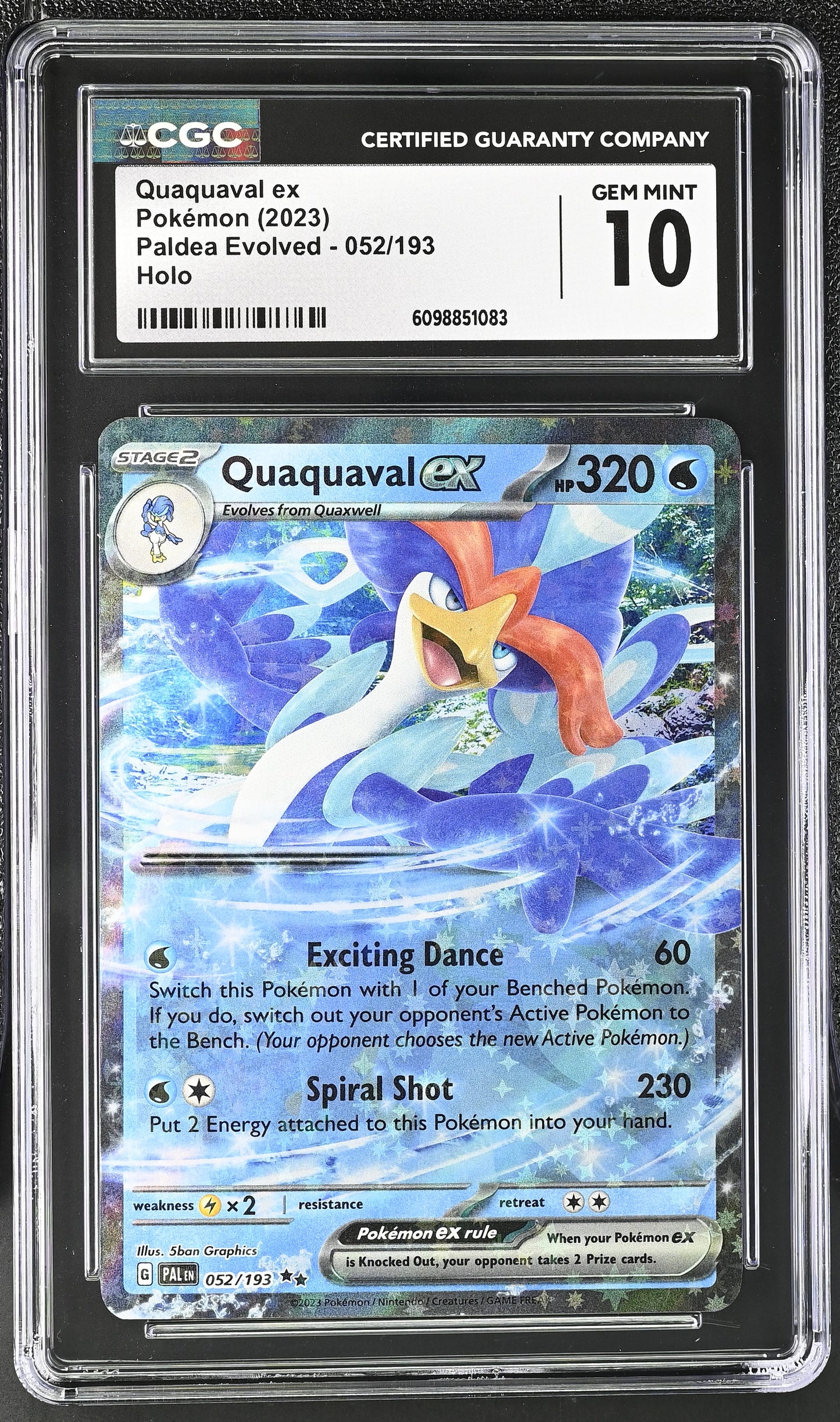 CGC GEM MINT 10 - Quaquaval ex - 052/193
