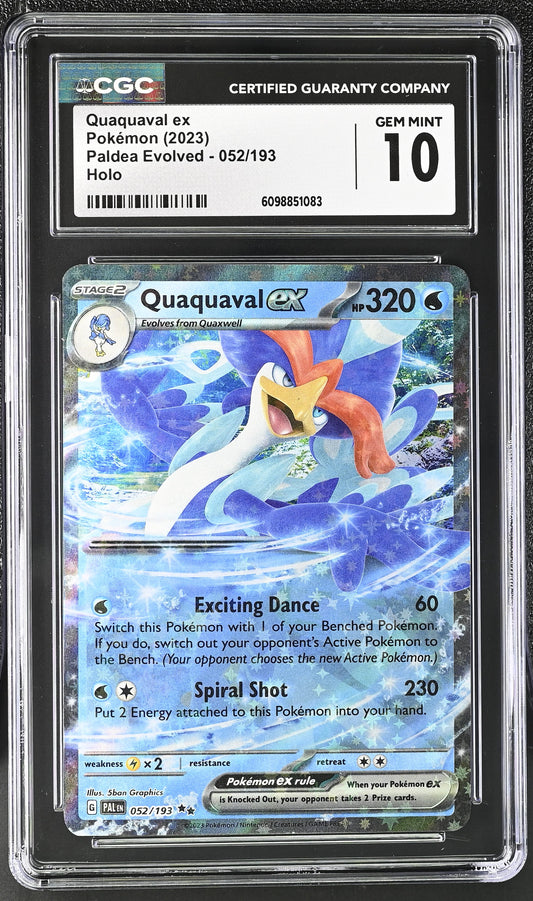 CGC GEM MINT 10 - Quaquaval ex - 052/193