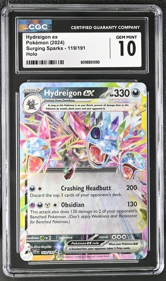 CGC GEM MINT 10 - Hydreigon ex - 119/191
