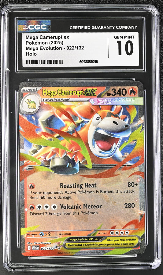 CGC GEM MINT 10 - Mega Camerupt ex - 022/132