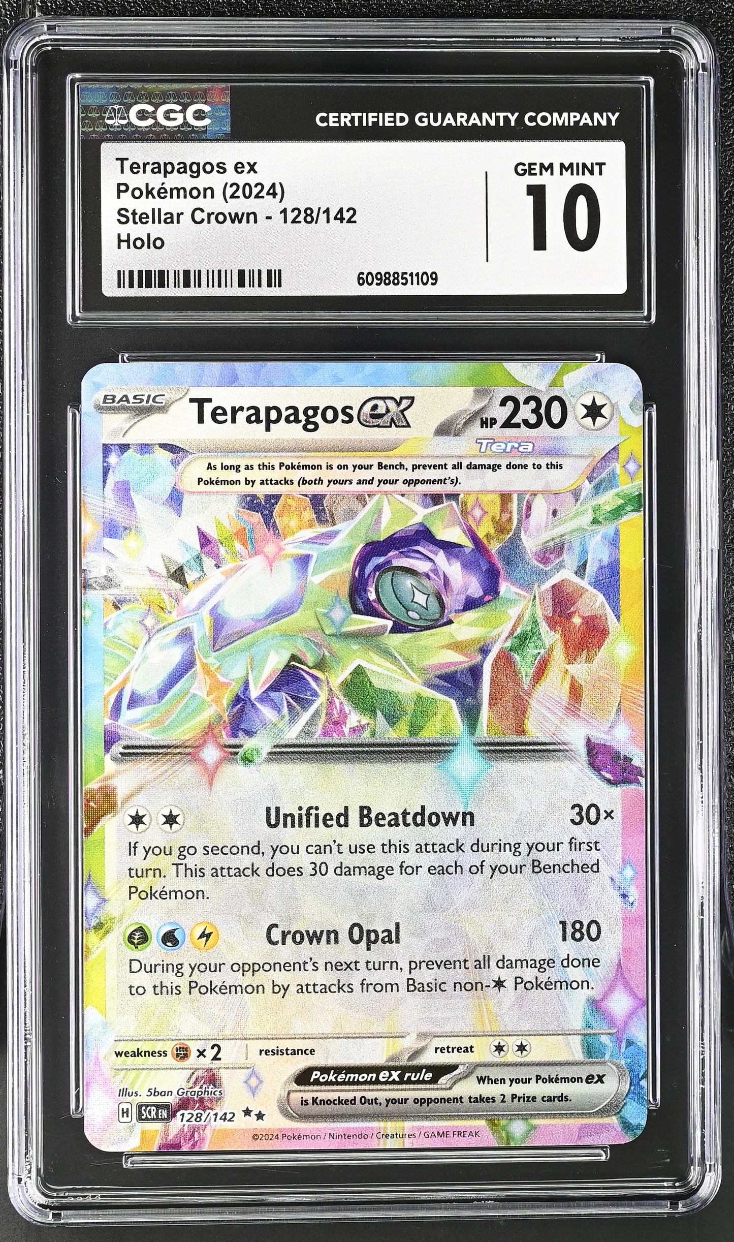 CGC GEM MINT 10 - Terapagos ex - 128/142