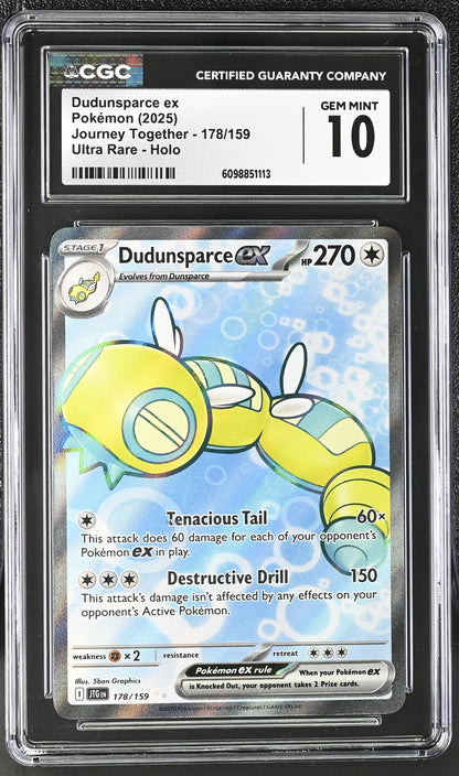 CGC GEM MINT 10 - Dudunsparce ex - 178/159