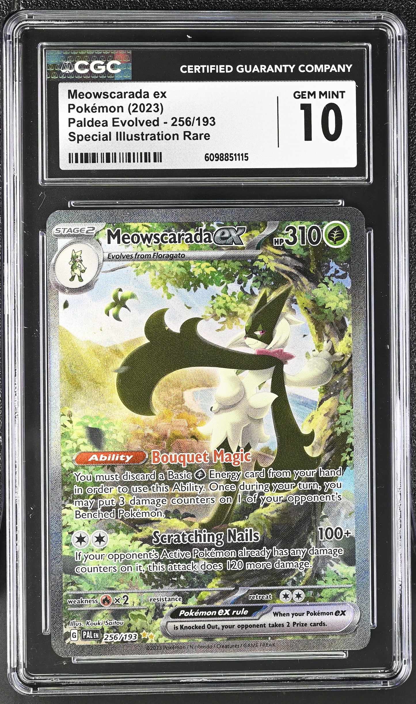 CGC GEM MINT 10 - Meowscarada ex - 256/193