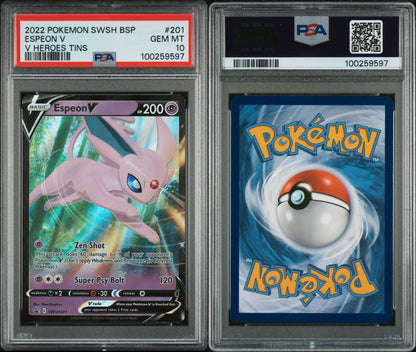 9 CARD SET - EEVEE EVOLUTIONS SET - PSA GRADED 8, 9, 10.