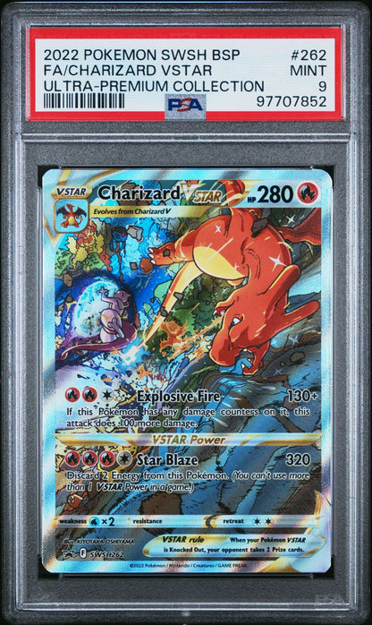 PSA MINT 9 - 2022 POKEMON SWSH BLACK STAR PROMO ULTRA-PREMIUM COLLECTIONFA/CHARIZARD VSTAR #262