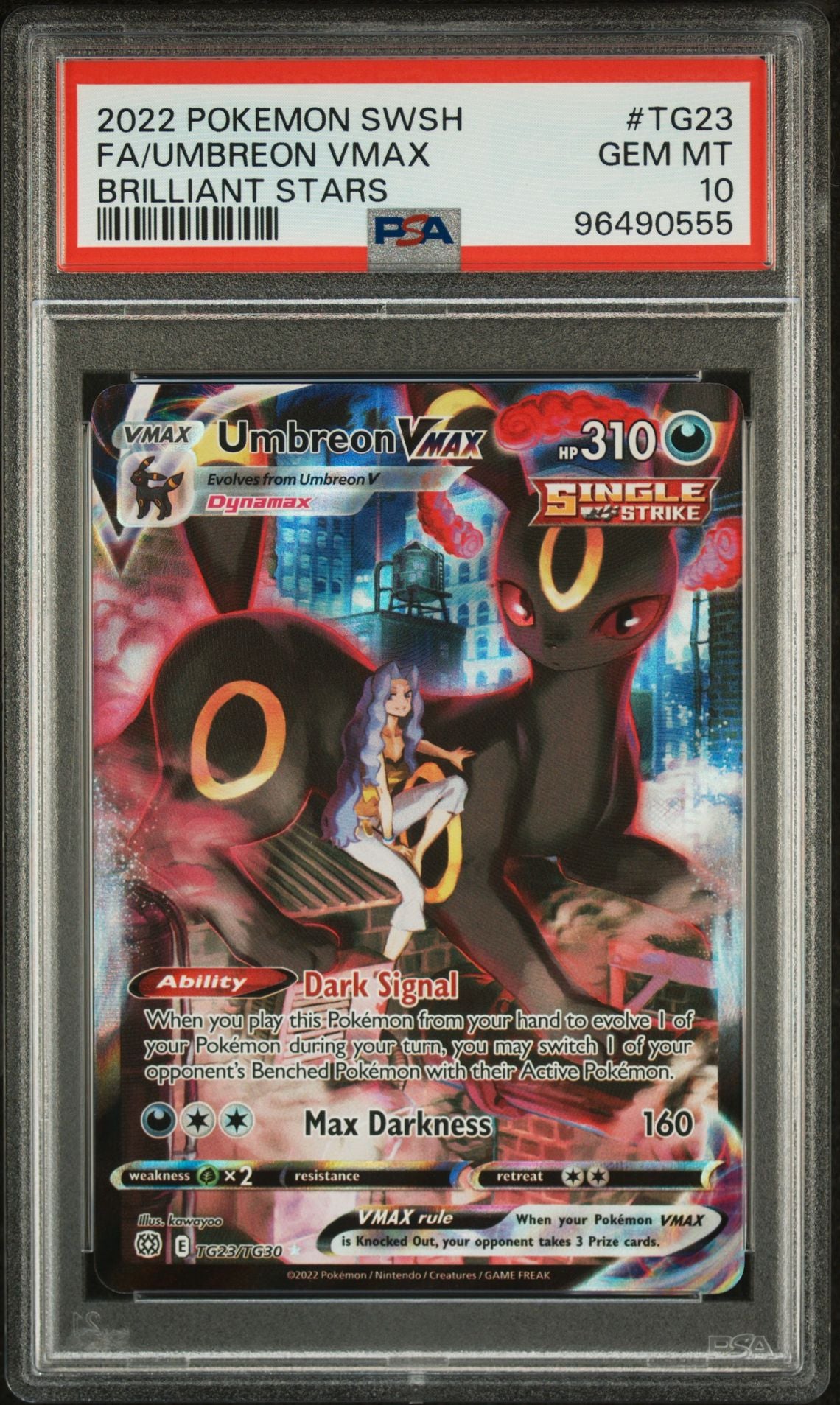 PSA 10 - 2022 POKEMON SWORD & SHIELD BRILLIANT STARS TG23 FULL ART/UMBREON VMAX