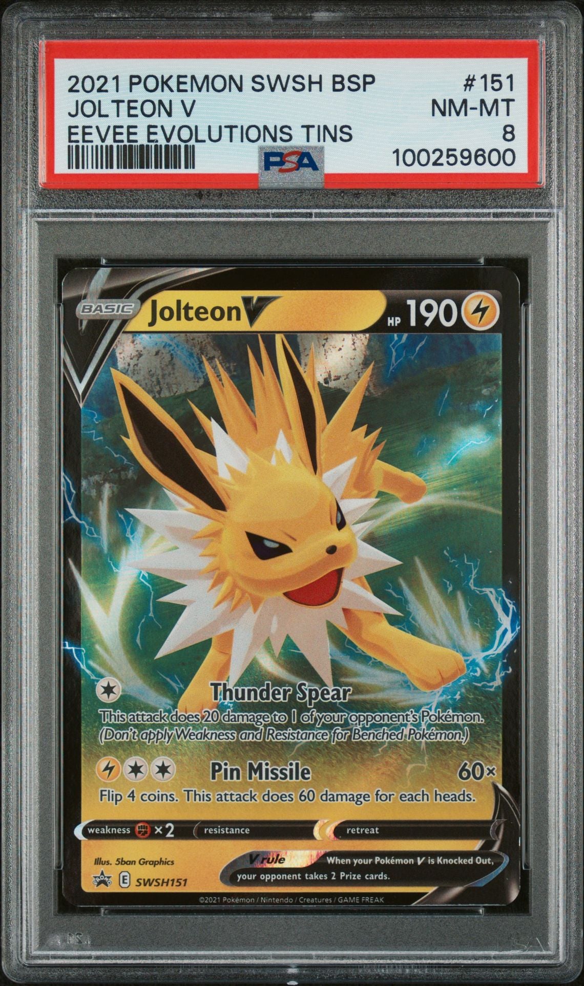 9 CARD SET - EEVEE EVOLUTIONS SET - PSA GRADED 8, 9, 10.