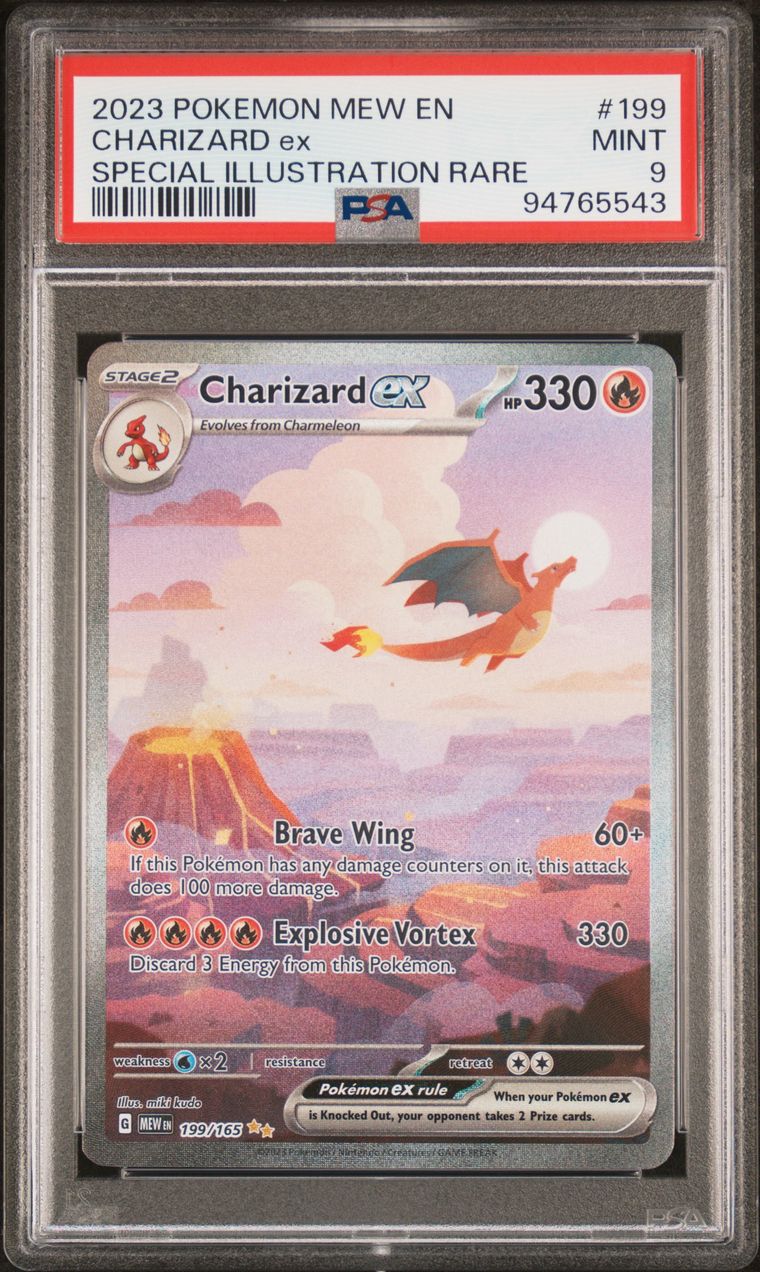 PSA 9 - 2023 POKEMON MEW EN-151 199 CHARIZARD EX SPECIAL ILLUSTRATION RARE