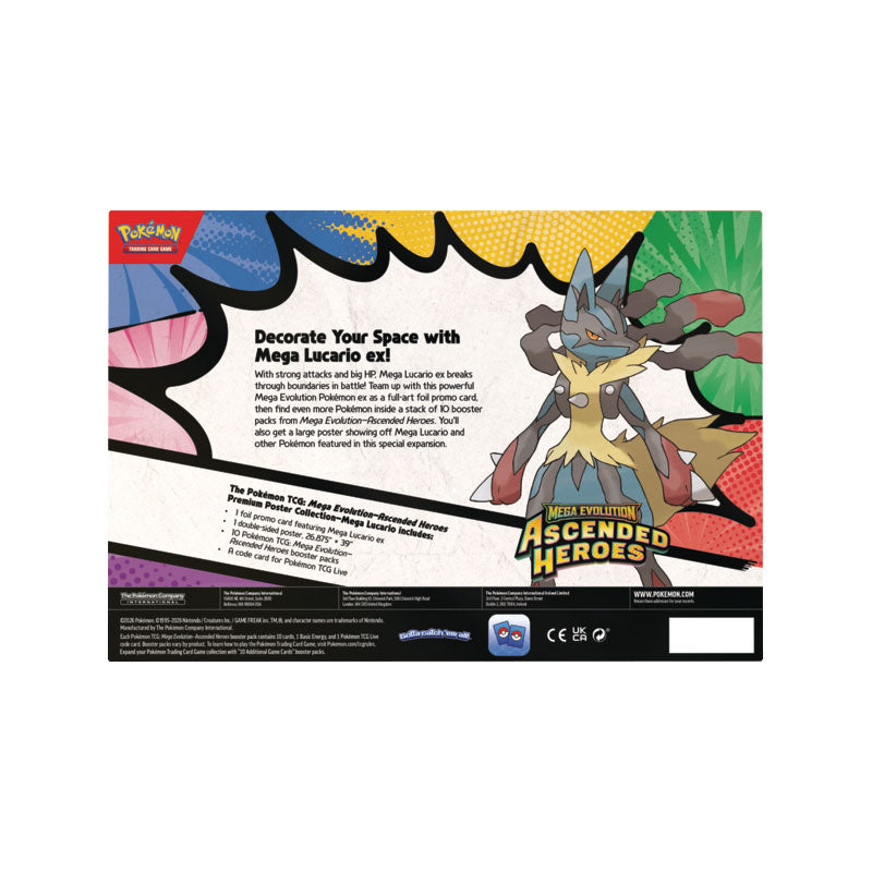 POKEMON ME02.5 ASCENDED HEROES PREMIUM POSTER - MEGA LUCARIO EX