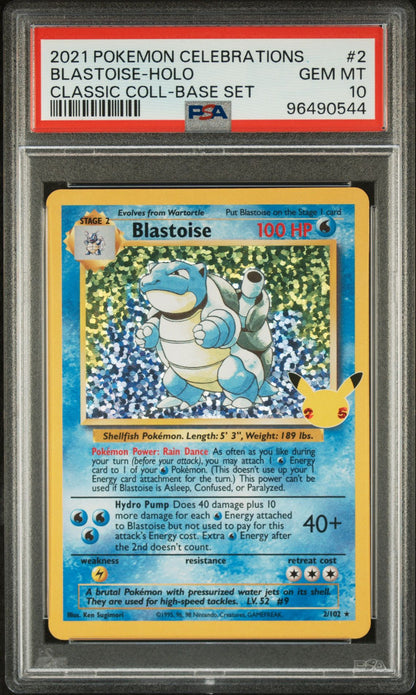 PSA 10 - 2021 POKEMON CELEBRATIONS CLASSIC COLLECTION 2 BLASTOISE-HOLO (PRE-ORDER)