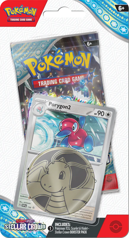 Pokemon SV7 Stellar Crown Checklane Blister - Porygon 2