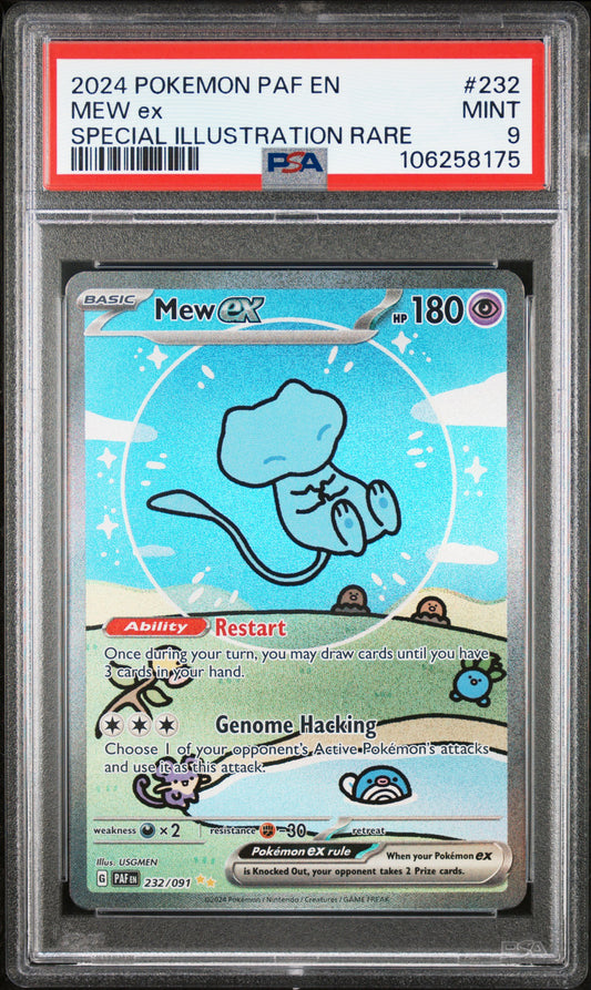 PSA MINT 9 - 2024 POKEMON PAF EN-PALDEAN FATES #232 MEW ex SPECIAL ILLUSTRATION RARE
