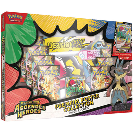 POKEMON ME02.5 ASCENDED HEROES PREMIUM POSTER - MEGA LUCARIO EX - PRE-ORDER